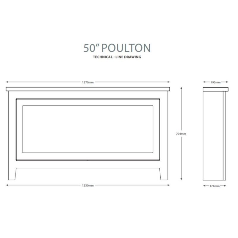 Flare Poulton Timber Electric Fireplace - Image 2