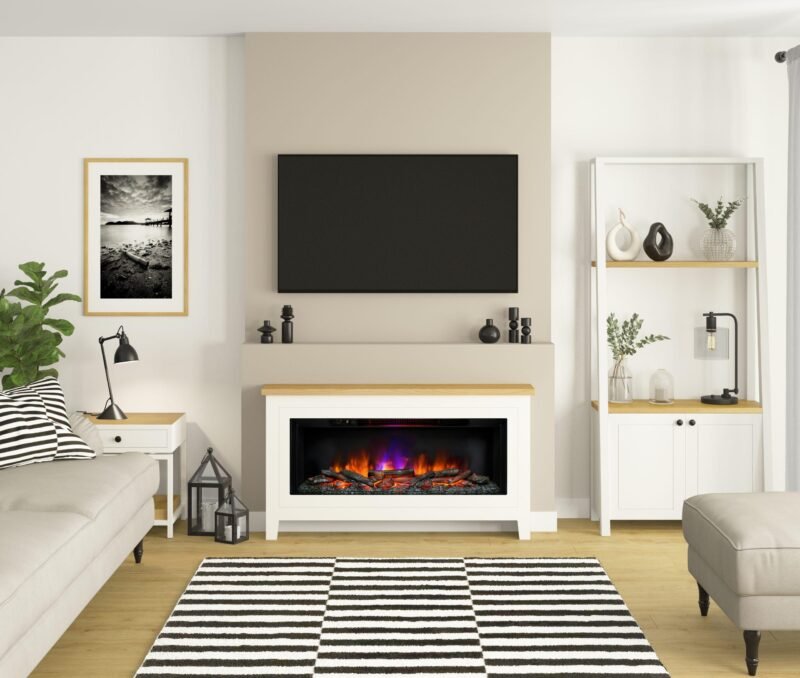 Flare Poulton Timber Electric Fireplace
