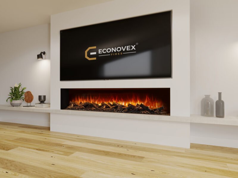Econovex E2000 80” Panoramic 3 Sided Electric Fire