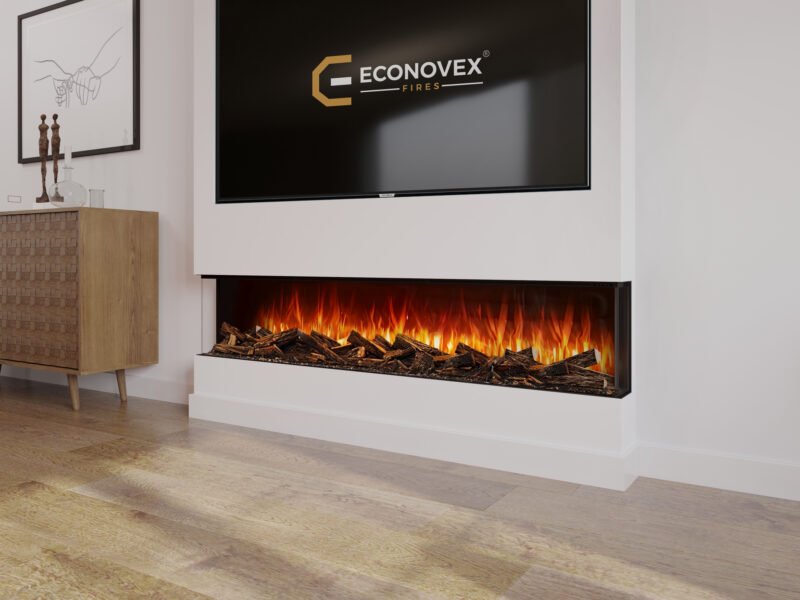 Econovex Slimline E1800 3 Sided Electric Fire - Image 2