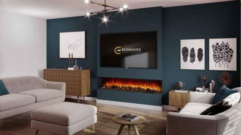 Econovex Slimline E1800 3 Sided Electric Fire